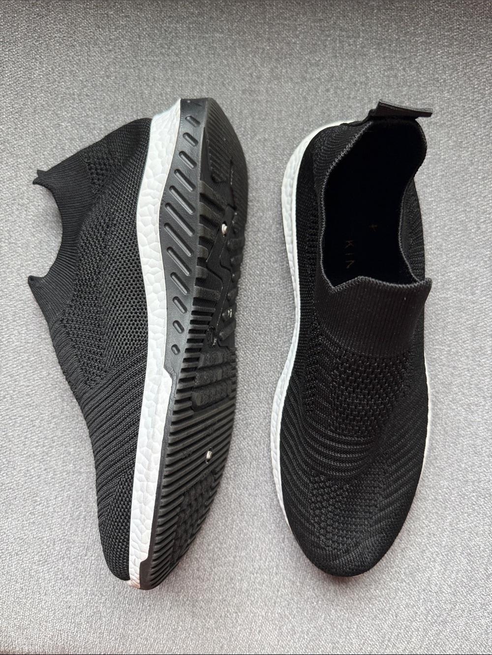 Danskin Black Knit Slip-On Women's Sneakers with White Midsole Never Worn